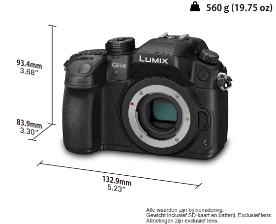 LUMIX digitaal spiegelvrije systeemcamera met enkele lens DMC-GH4R