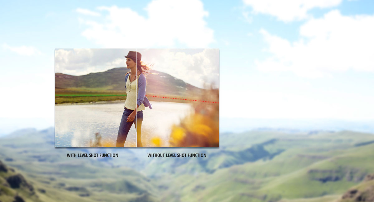 Gegarandeerde stabiliteit &ndash; HYBRID O.I.S. en Level Shot-functie
