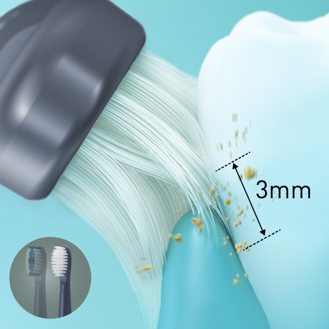 Bereikt de optimale diepte van 3 mm