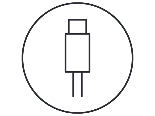 Opladen via USB (Type-C)
