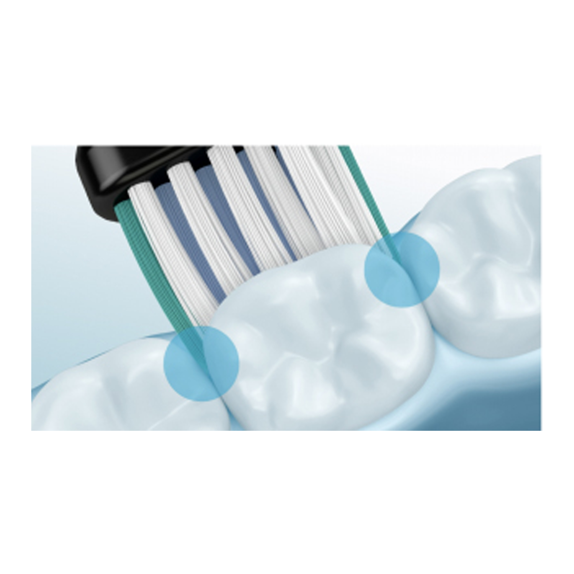 2. Tussen de tanden: