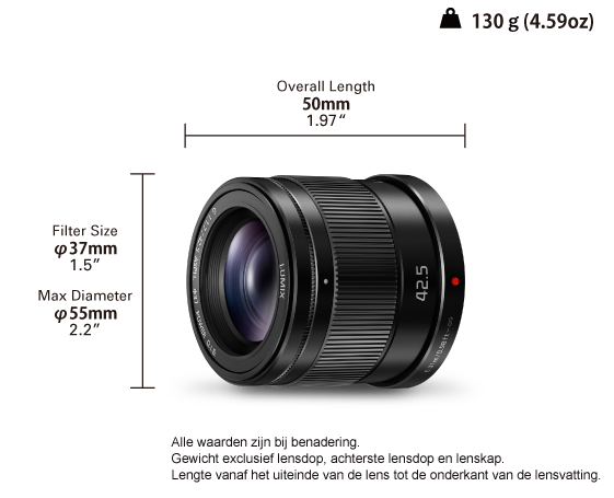 LUMIX Micro Four Thirds cameralens H-HS043E9