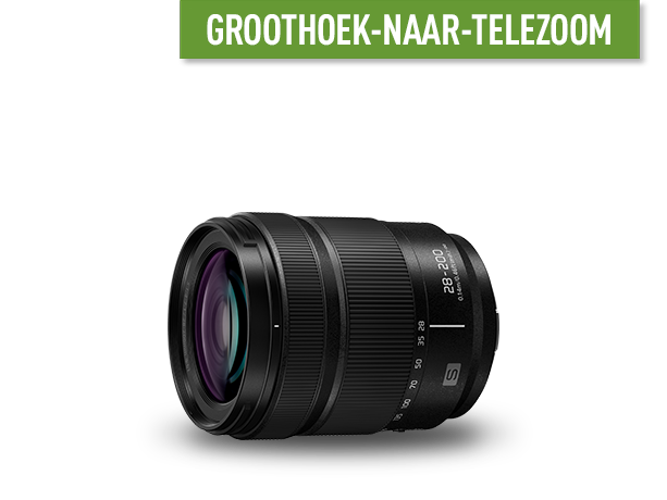 Foto van LUMIX S 28-200 mm F4.5-7.1 MACRO O.I.S. (S-R28200) L-Mount lens