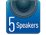 5 luidsprekers (1 subwoofer/2 woofers/2 tweeters)
