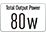 Totaal uitvoervermogen 80W