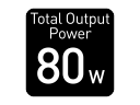 Totale output stroom 80 W