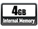 4GB intern geheugen