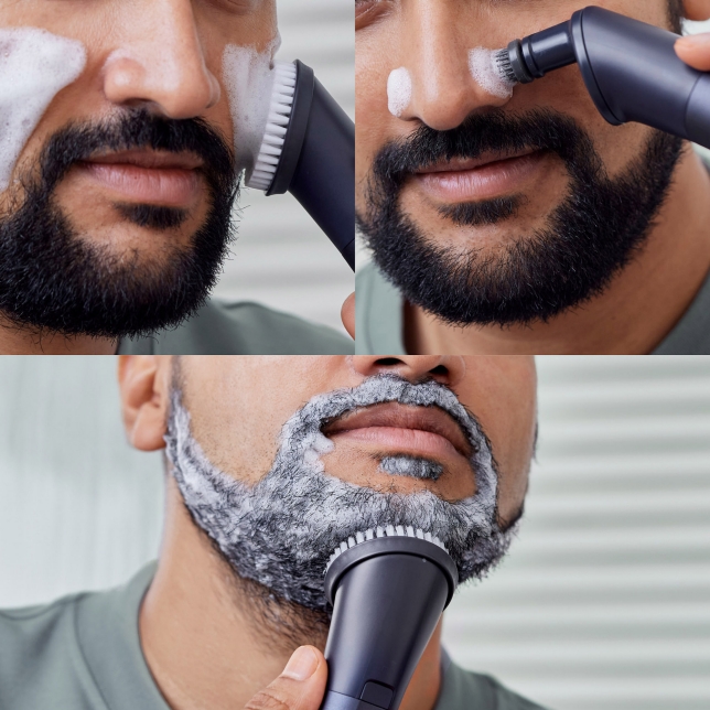 3-in-1 gezichtsreinigingsborstels