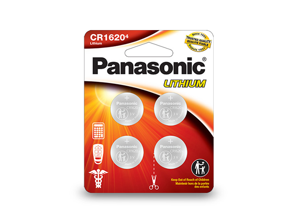 Photo of CR1620PA4BL Lithium Coin Batteries, 4-Pcs