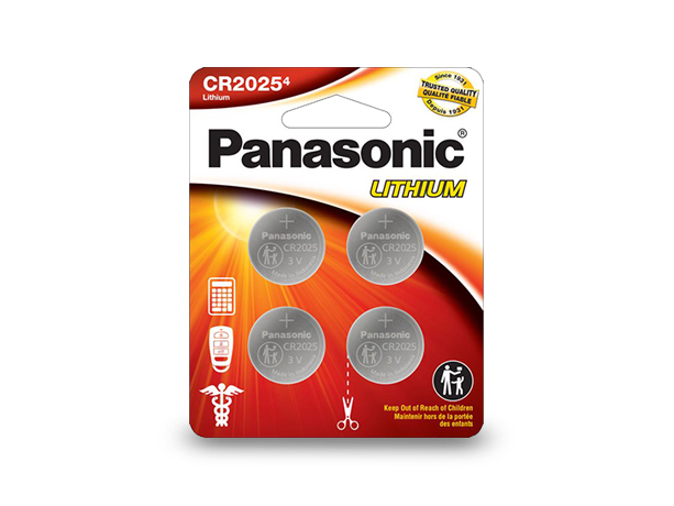 Photo of CR2025PA4BL Lithium Coin Batteries, 4-Pcs
