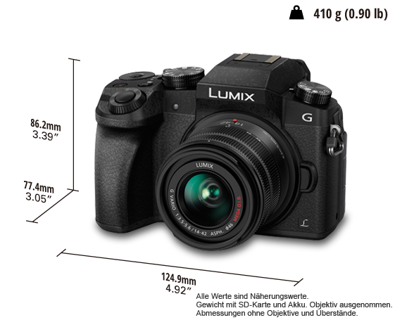 LUMIX DSLM-Kamera (Digital Single Lens Mirrorless) DMC-G70W