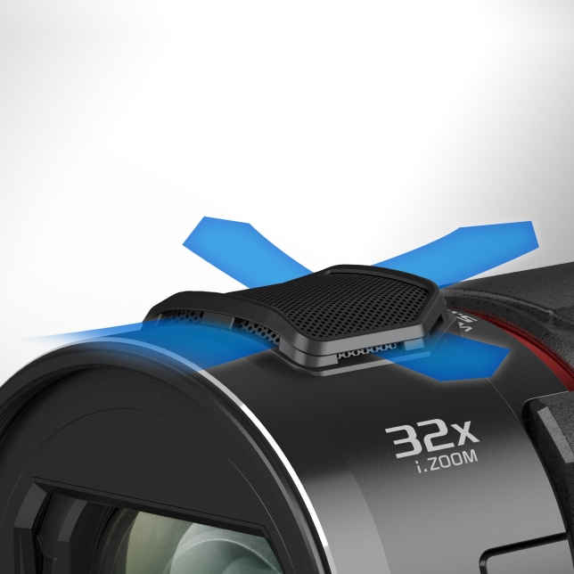 Windgeschütztes Zoom-Mikrofon