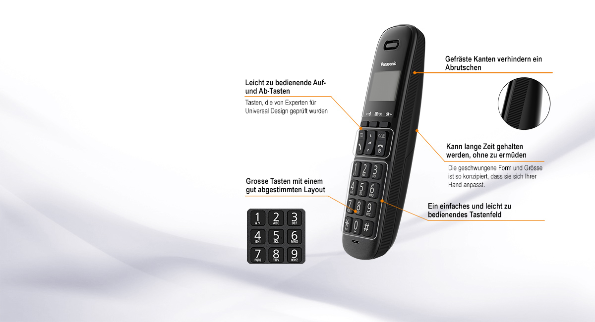 Benutzerfreundliches Handset