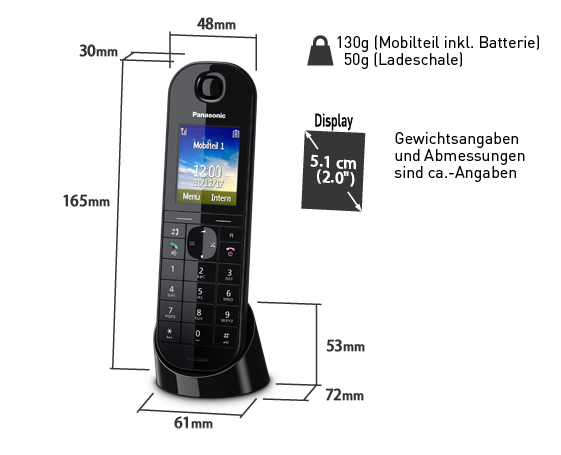 IP Schnurlostelefon KX-TGQ400