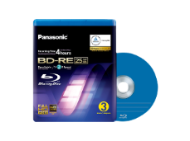 Produktabbildung LM-BEU25AE3 Blu-ray Rew. Disc, 25GB, 3er Video Box