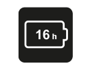 Bis zu 16 Stunden Wiedergabezeit (NC an)*<br>* mit Ladeetui