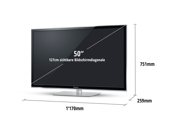 TX-P50STW60 Smart VIERA 3D Full HD NeoPlasma TV mit 127cm/50&rdquo;