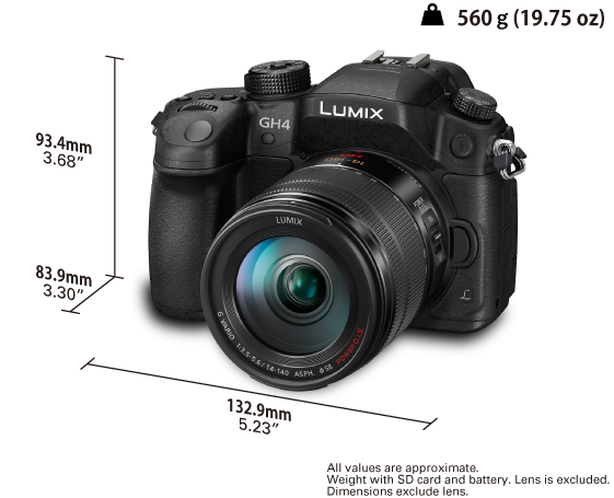 Appareil photo numérique mono-objectif sans miroir LUMIX DMC-GH4HEG-K