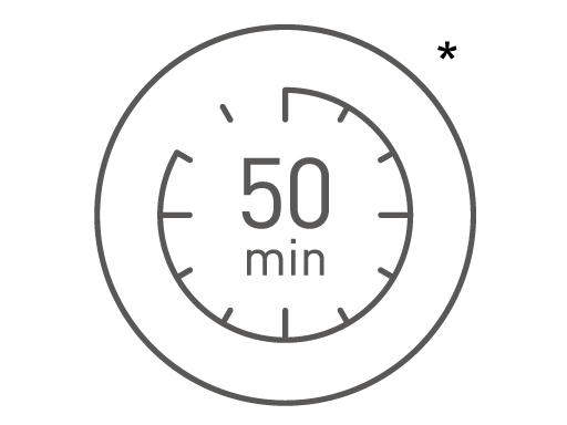 50 min d'autonomie sur batterie