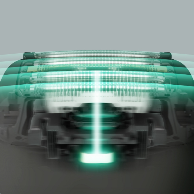 Moteur linéaire ultra-rapide pour un rasage régulier