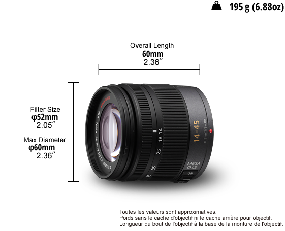 H-FS014045 LUMIX G VARIO 14-45mm / F3.5-5.6 ASPH. / MEGA O.I.S.