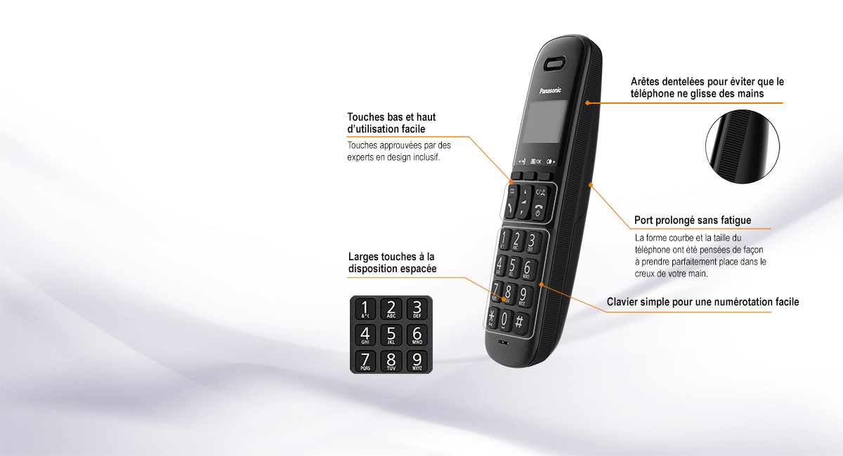 Combiné au design convivial