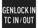 Vstup Genlock a vstup/výstup časového kódu
