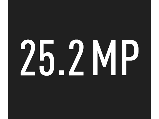 25,2 megapixelů