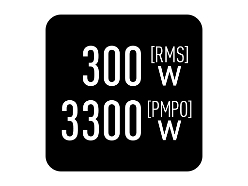 Celkový výstupní výkon 300 W (RMS)
