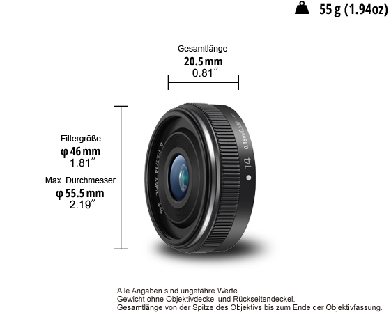 H-H014A LUMIX G 14 mm / F2.5 ASPH.