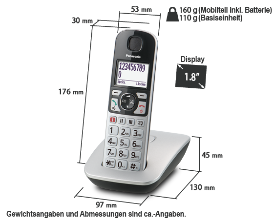 Senioren-Telefon KX-TGE510