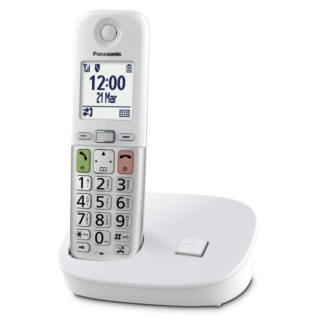 Produktabbildung Digitales Schnurlostelefon KX-TGU410 : W [Weiß und Silber]