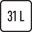 31 Liter Garraum