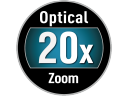 Zoom óptico de 20x