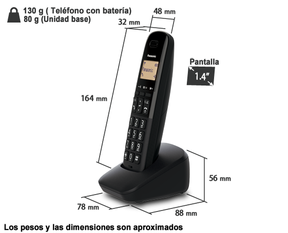 Teléfono digital inalámbrico con bloqueo de llamadas KX-TGB610