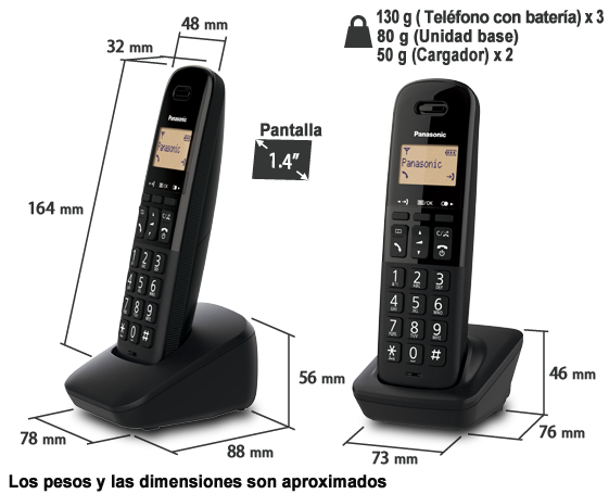 Teléfono digital inalámbrico con bloqueo de llamadas KX-TGB613