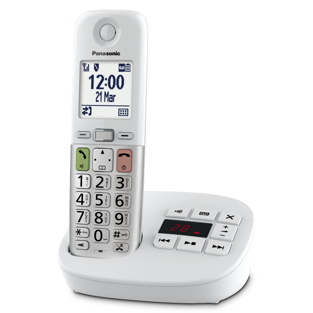 Foto de Sistema de contestador inalámbrico digital KX-TGU430 : W [blanco y plata]