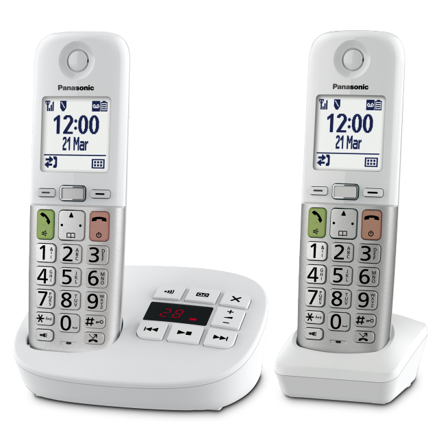 Foto de Sistema de contestador inalámbrico digital KX-TGU432 : W [blanco y plata]