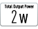 Potencia de salida total: 2 W