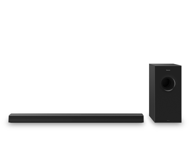 Valokuva Korkealaatuinen langaton Soundbar SC-HTB600 ja Dolby Atmos® kamerasta