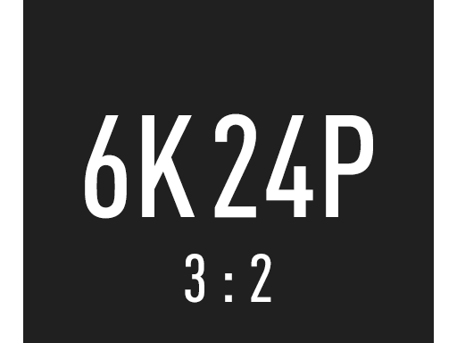 Fonctionnalité d'enregistrement vidéo 6K 24P