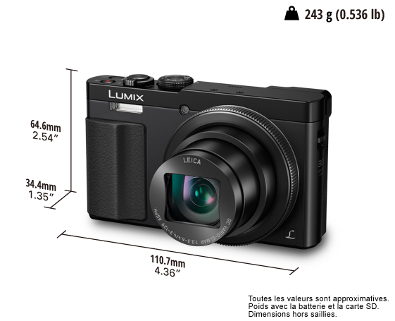 LUMIX Appareil Photo Compact DMC-TZ70