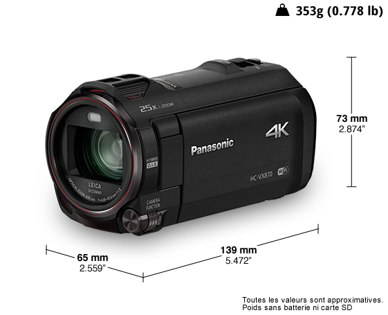 Caméscope Ultra HD 4K HC-VX870