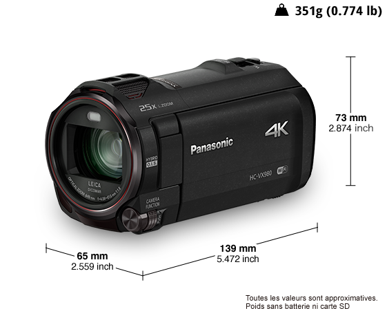 Caméscope Ultra HD 4K HC-VX980