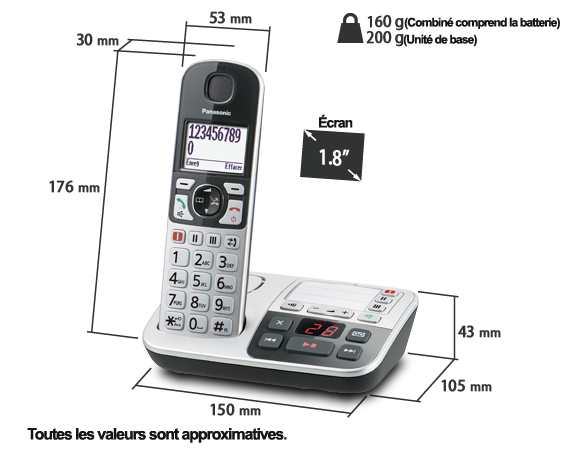 Téléphone KX-TGE520