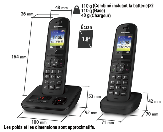 Téléphone KX-TGH722