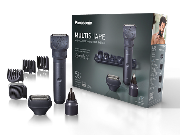 Photo de XSHAPE PACK 1 – Tondeuse et rasoir waterproof pour barbe, cheveux, corps et nez, avec batterie Li-ion rechargeable