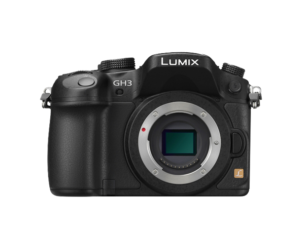 A DMC-GH3 Lumix G cserélhető objektíves fényképezőgép váz fényképen