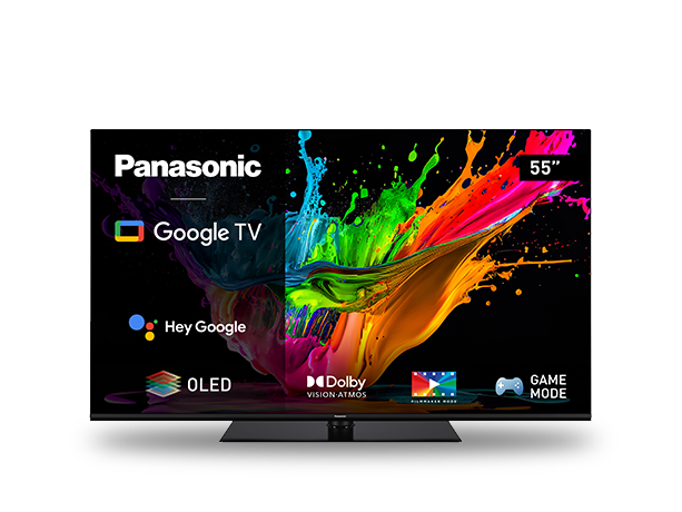A Panasonic TX-55MZ800E OLED Google TV fényképen