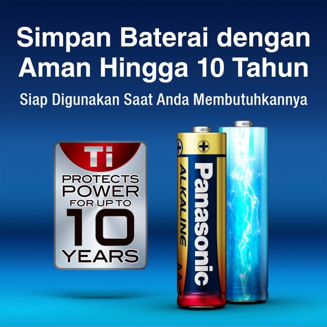 Simpan Baterai dengan Aman Hingga 10 Tahun*
